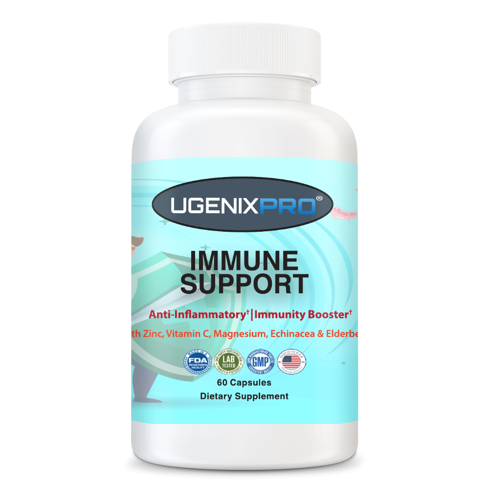 UgenixPRO Immune Support 60 Capsules | 25 Ingredients | Anti-Inflammatory | Immunity Booster